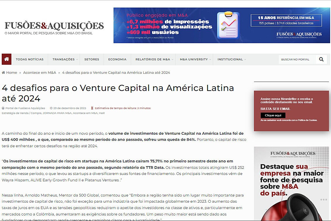 4 desafios para o Venture Capital na Amrica Latina at 2024